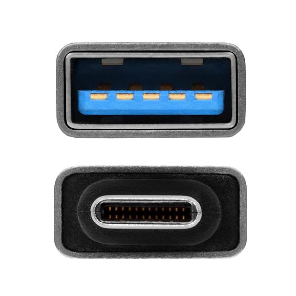 AXAGON RUCM-AFA, redukcia USB-C (M) -> USB-A (F), USB 3.2 Gen 2, 3A, ALU 