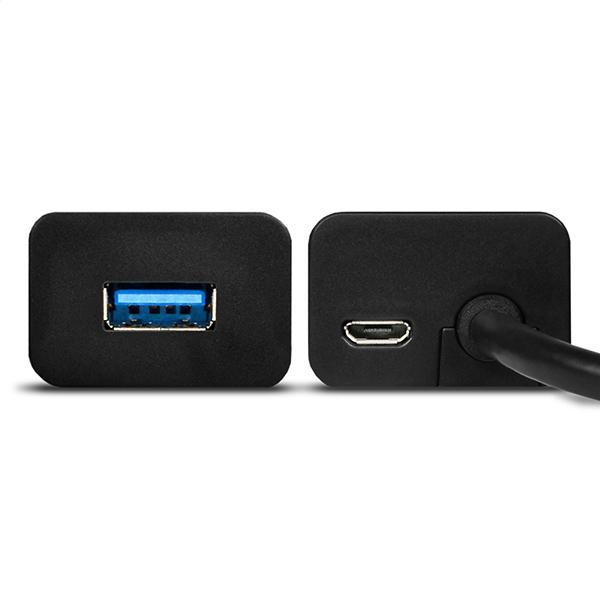 AXAGON HUE-S2BL, 4x USB 3.0 CHARGING húb, micro USB napr. konektor, kábel USB-A 1.2m 