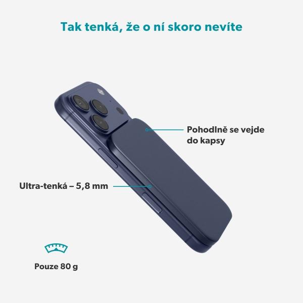 Epico Slim 3000mAh Mag+ powerbanka EM31b - modrá 