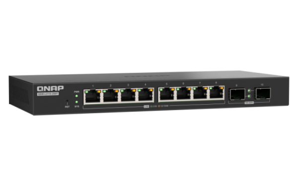 QNAP switch QSW-L2110-10T (8x 2, 5GbE port, 2x 10GbE port, Lite Managed) 