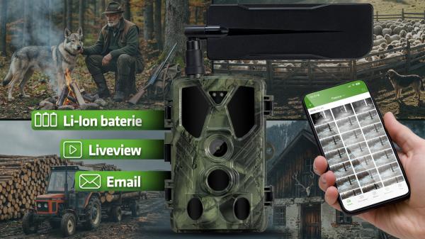 EVOLVEO StrongVision LTE POWER, fotopasca & bezp. kamera, 4G LTE, cloud/ e-mail, 3x21700 batéria 