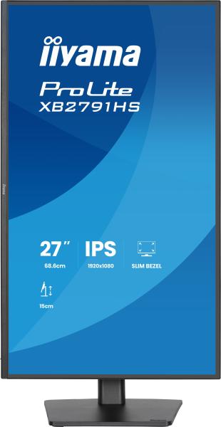 iiyama ProLite/ XB2791HS-B1/ 27"/ IPS/ FHD/ 120Hz/ 1ms/ Čierna/ 3R 