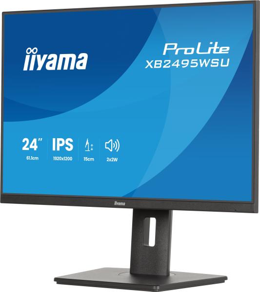 iiyama ProLite/ XB2495WSU-B1/ 24, 1"/ IPS/ 1900x1200/ 100Hz/ 4ms/ Čierna/ 3R 