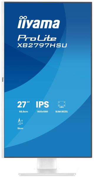 iiyama ProLite/ XB2797HSU-W1/ 27"/ IPS/ FHD/ 120Hz/ 1ms/ Biela/ 5R 