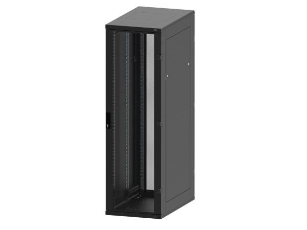 Stojanový rack 42U (š) 600x (h) 1000, pred.i zad. perforované dvere čierny 