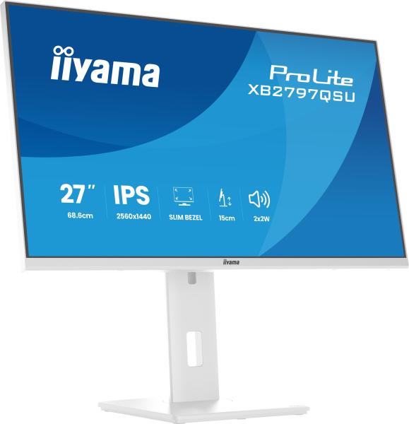 iiyama ProLite/ XB2797QSU-W1/ 27"/ IPS/ QHD/ 75Hz/ 1ms/ Biela/ 5R 