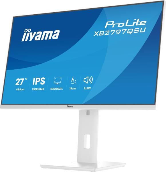 iiyama ProLite/ XB2797QSU-W1/ 27"/ IPS/ QHD/ 75Hz/ 1ms/ Biela/ 5R 