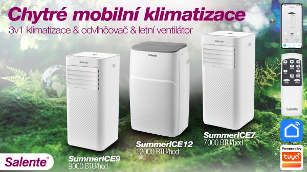 Salente SummerICE7, múdra mobilná klimatizácia, 7000 BTU, WiFi + Bluetooth, diaľk. ovl. 