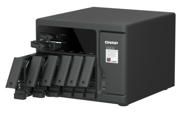 QNAP TVS-h877AX-R5-16G (AMD Ryzen 5, 16GB DDR5 RAM, 6x 3, 5" + 4x 2, 5", 3x PCIe, 2x 2, 5GbE, 2x 10GbE) 