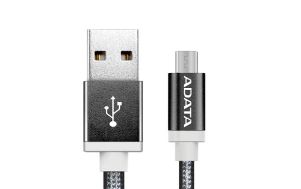 ADATA Micro USB kábel pletený 1m čierny