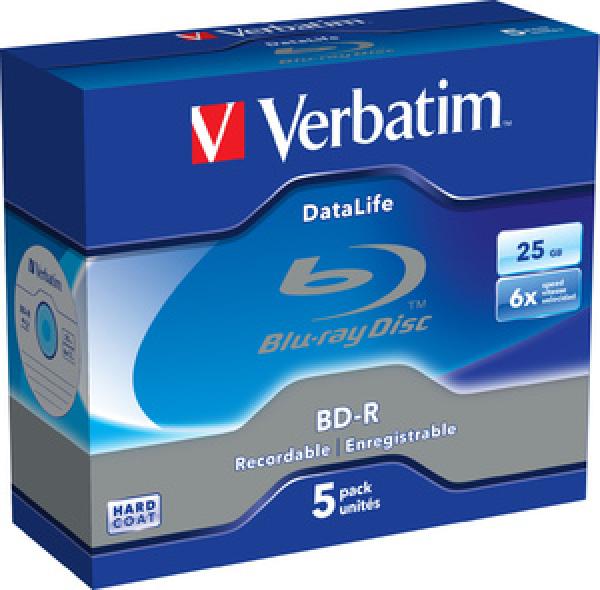 VERBATIM BD-R SL (6x, 25GB), NON-ID, 5ks/ pack