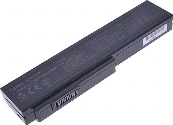 Batéria T6 Power Asus M50, G50, G60, N43, N53, N61, B43, X55, X57, X64, 5200mAh, 58Wh, 6cell