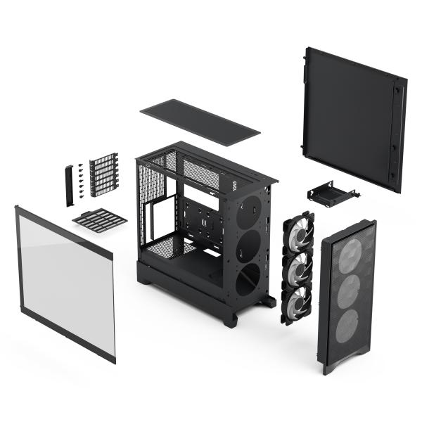 Fractal Pop 2 Air/ Midi Tower/ Transpar./ Čierna 
