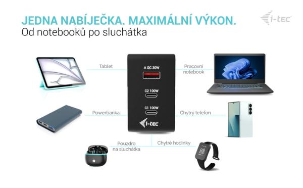i-tec 100W Intelligent Multiport USB Charger 