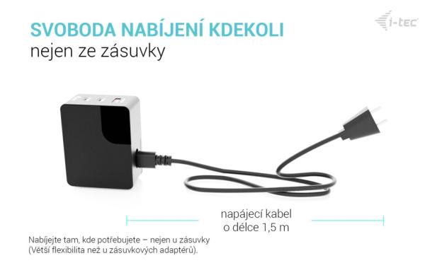 i-tec 100W Intelligent Multiport USB Charger 