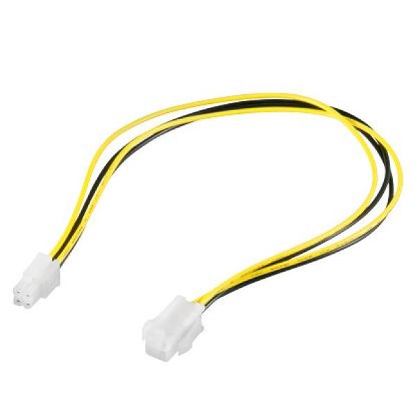 PremiumCord kábel napájací predlž. P4(4piny) 34cm