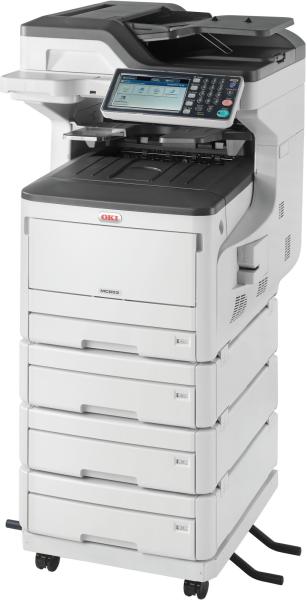 OKI MC853dnv A3 23 str./ min ProQ2400DPI,  PCL/ PS, USB, LAN (tlač/ skenovanie/ kopírovanie/ fax),  250GB HDD