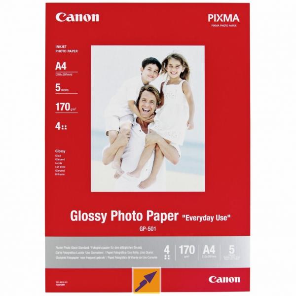 Canon PAPIER GP-501 A4 5 SH (lesklý fotopapier A4 ,  5 listov)