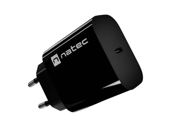 Univerzálna nabíjačka Natec RIBERA 20W, 1X USB-C, čierna 