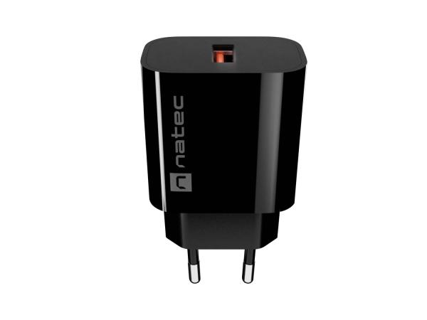 Univerzálna nabíjačka Natec RIBERA 18W, 1X USB-A, čierna 