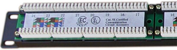 DATACOM Patch panel 24x RJ-45, Cat5e UTP, 1U, 19" LSA 