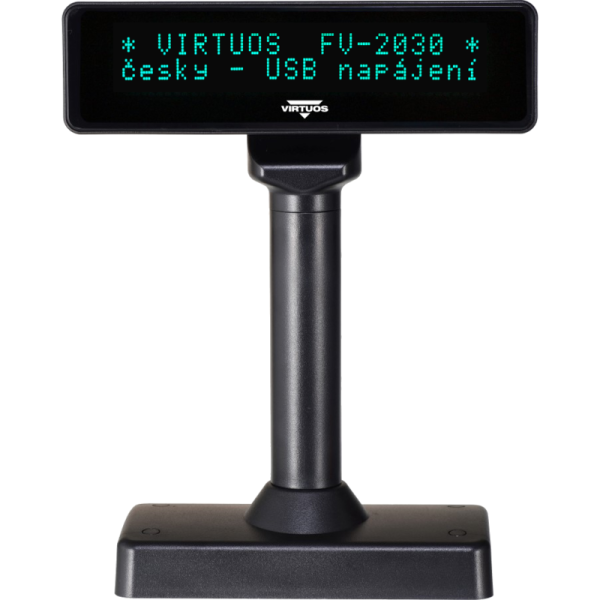 VFD zák.displej FV-2030B 2x20, 9mm, USB, černý