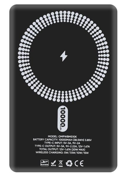 OBAL: ME MagNetix Powerbanka 10000mAh Black 