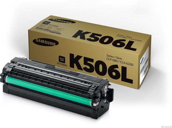 HP - Samsung CLT-K506L High Yield Black Toner Cartridge (6, 000 pages)