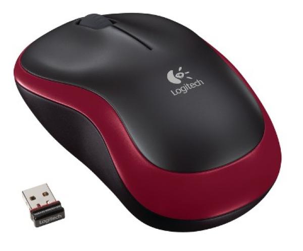 PROMO myš Logitech Wireless Mouse M185 nano červená