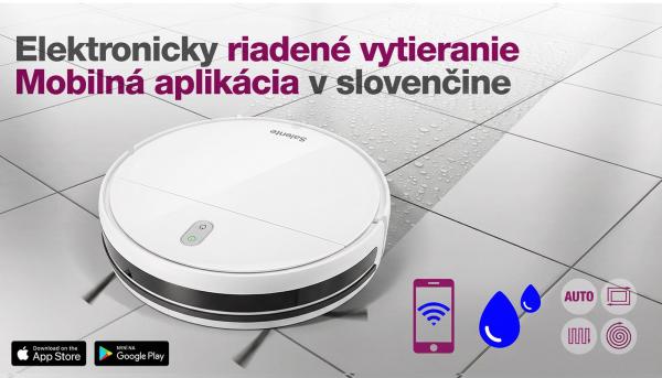 Salente R2, robotický vysávač, stieranie vodou, nabíjacia stanica, biely 