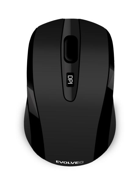 EVOLVEO WML-306B/ Cestovná/ Laserová/ 1 600 DPI/ Bezdrôtová USB/ Čierna 