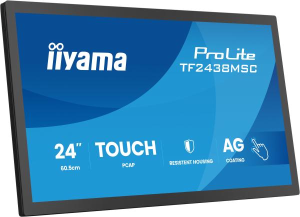 24" iiyama TF2438MSC-B2: PCAP, IPS, FHD, HDMI, DP 
