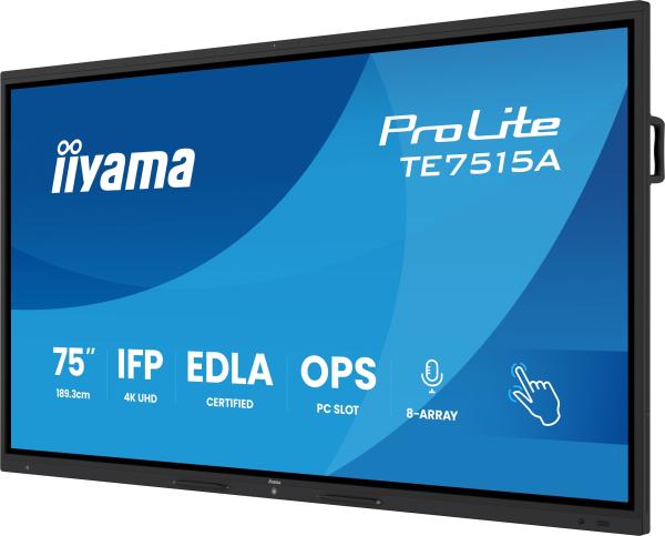 75" iiyama TE7515A-B2AG: IPS, 4K, EDLÁ, NFC 