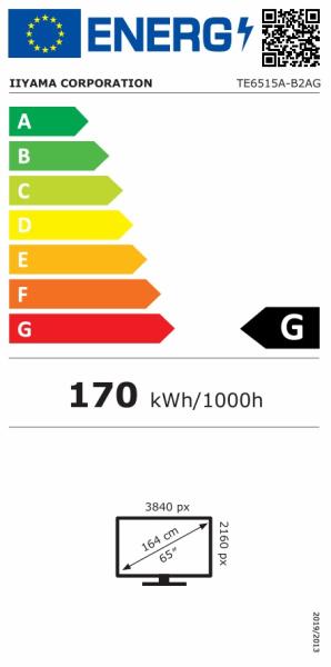65" iiyama TE6515A-B2AG: IPS, 4K, EDLÁ, NFC 