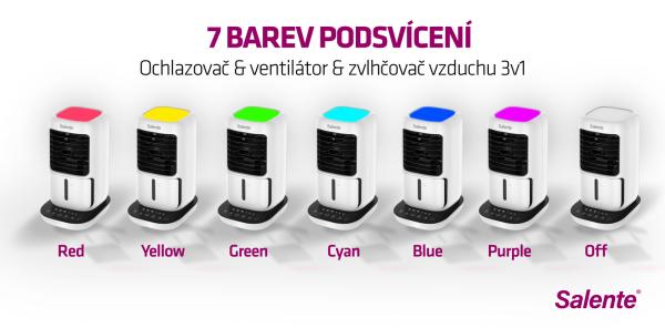 Salente IceTop, stolný ochladzovač & ventilátor & zvlhčovač vzduchu 3v1, biely 
