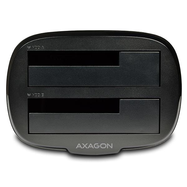 AXAGON ADSA-ST, USB 3.2 Gen 1 - 2x SATA 6G 2.5"/ 3.5" SSD/ HDD CLONE DUAL dokovacia stanica 