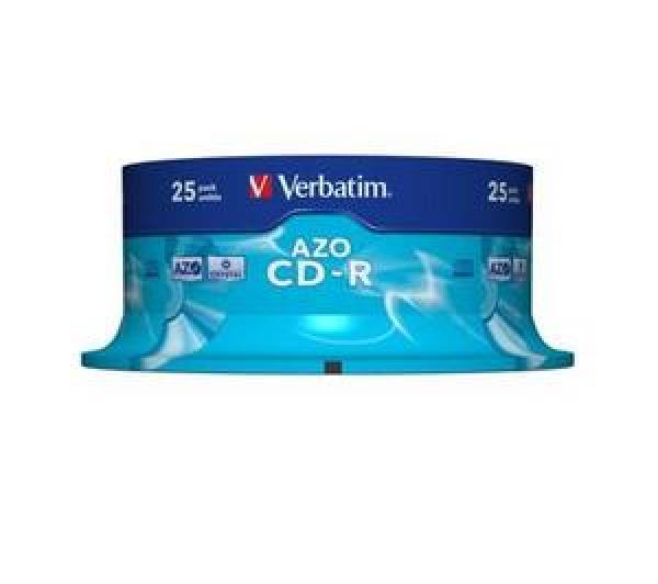 VERBATIM CD-R(25-Pack)Cake/ Crystal/ 52x/ 700MB 