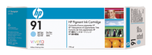 HP 91 Light Cyan Ink Cart/Vivera Ink