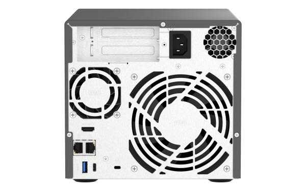 QNAP TVS-h474-i3-8G (4core 4, 3GHz, ZFS, 16GB RAM, 4x SATA, 2x M.2 NVMe, 2x PCIe, 2x 2, 5GbE, HDMI) 