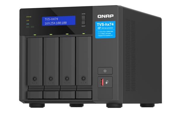 QNAP TVS-h474-i3-8G (4core 4, 3GHz, ZFS, 16GB RAM, 4x SATA, 2x M.2 NVMe, 2x PCIe, 2x 2, 5GbE, HDMI) 