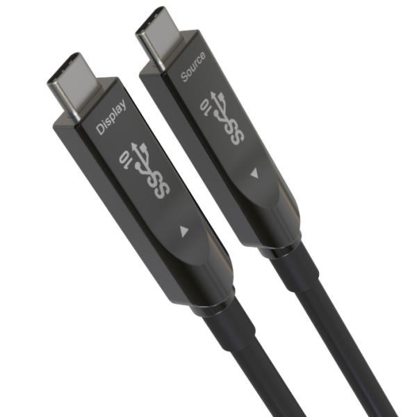 PremiumCord USB-C kábel Gen2 AOC DP1.4, 10m 