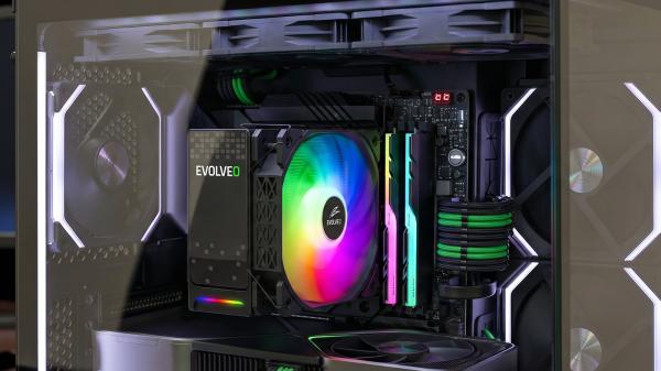 EVOLVEO QuietCool5, CPU chladič, 6x heatpipe, čierny 