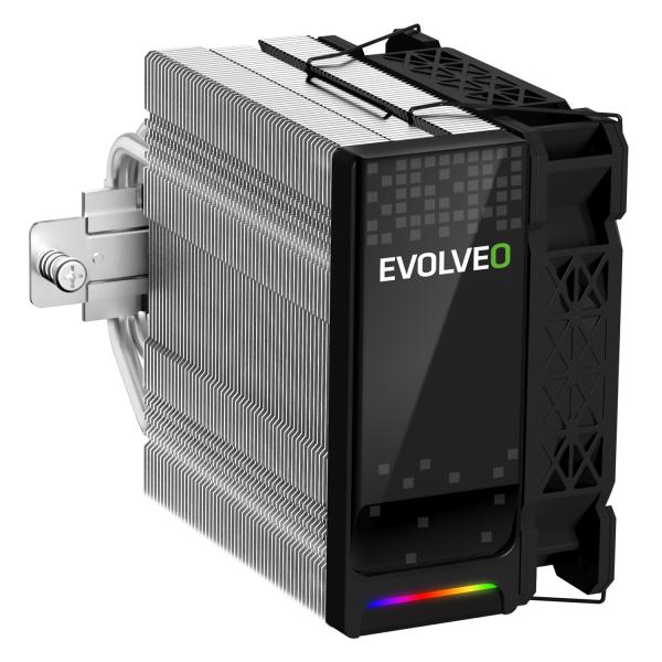 EVOLVEO QuietCool5, CPU chladič, 6x heatpipe, čierny 