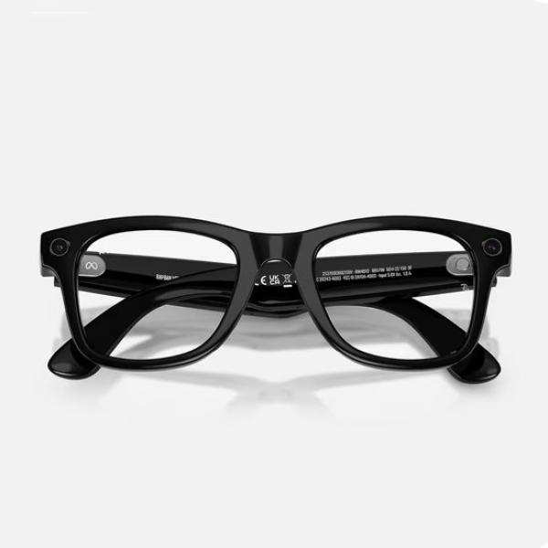 Meta Ray-Ban Gen2 Wayfarer, Shiny Black, Green transitions 