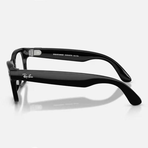 Meta Ray-Ban Gen2 Wayfarer, Shiny Black, Green transitions 