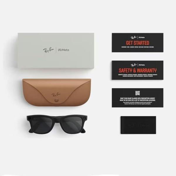 Meta Ray-Ban Gen2 Wayfarer, Shiny Black, Green transitions 