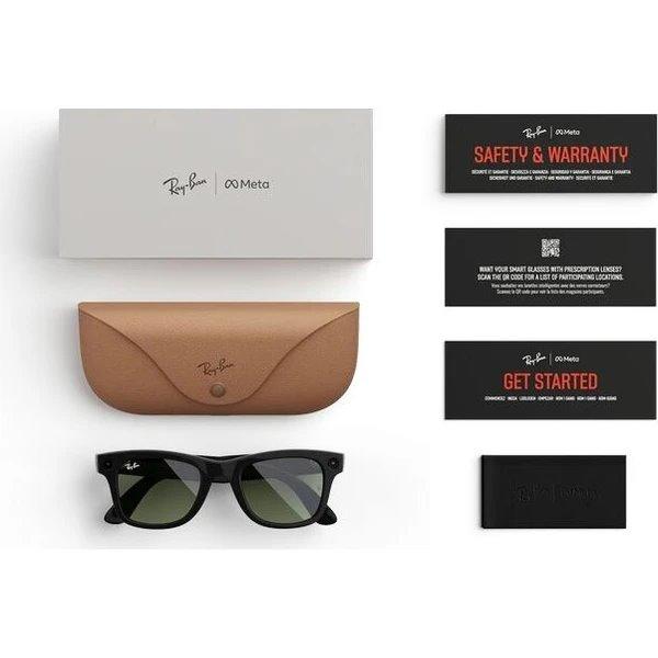 Meta Ray-Ban Gen2 Wayfarer, Black, G15 Green 