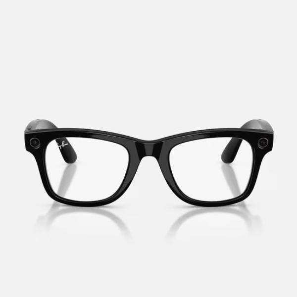 Meta Ray-Ban Gen2 Wayfarer, Shiny Black, Green transitions (Large) 