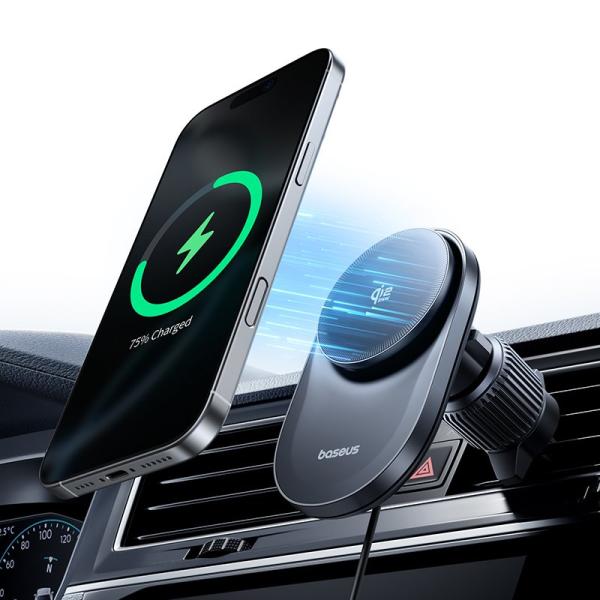 Baseus PrimeTrip VC2 Pro Cooling Magnetický Držiak do Autá s Bezdrôtovým Nabíjaním 25W Cosmic Black 