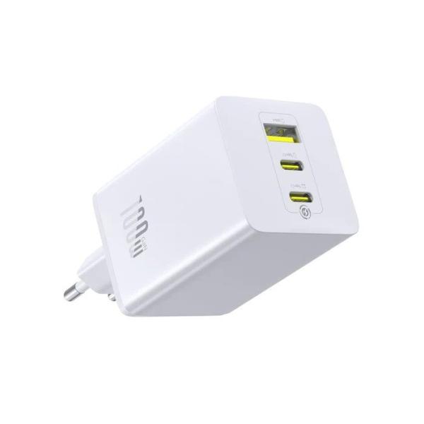 Baseus EnerFill FE11 Fast Nabíjačka USB-A + USB-C + USB-C 100 W Moon White 